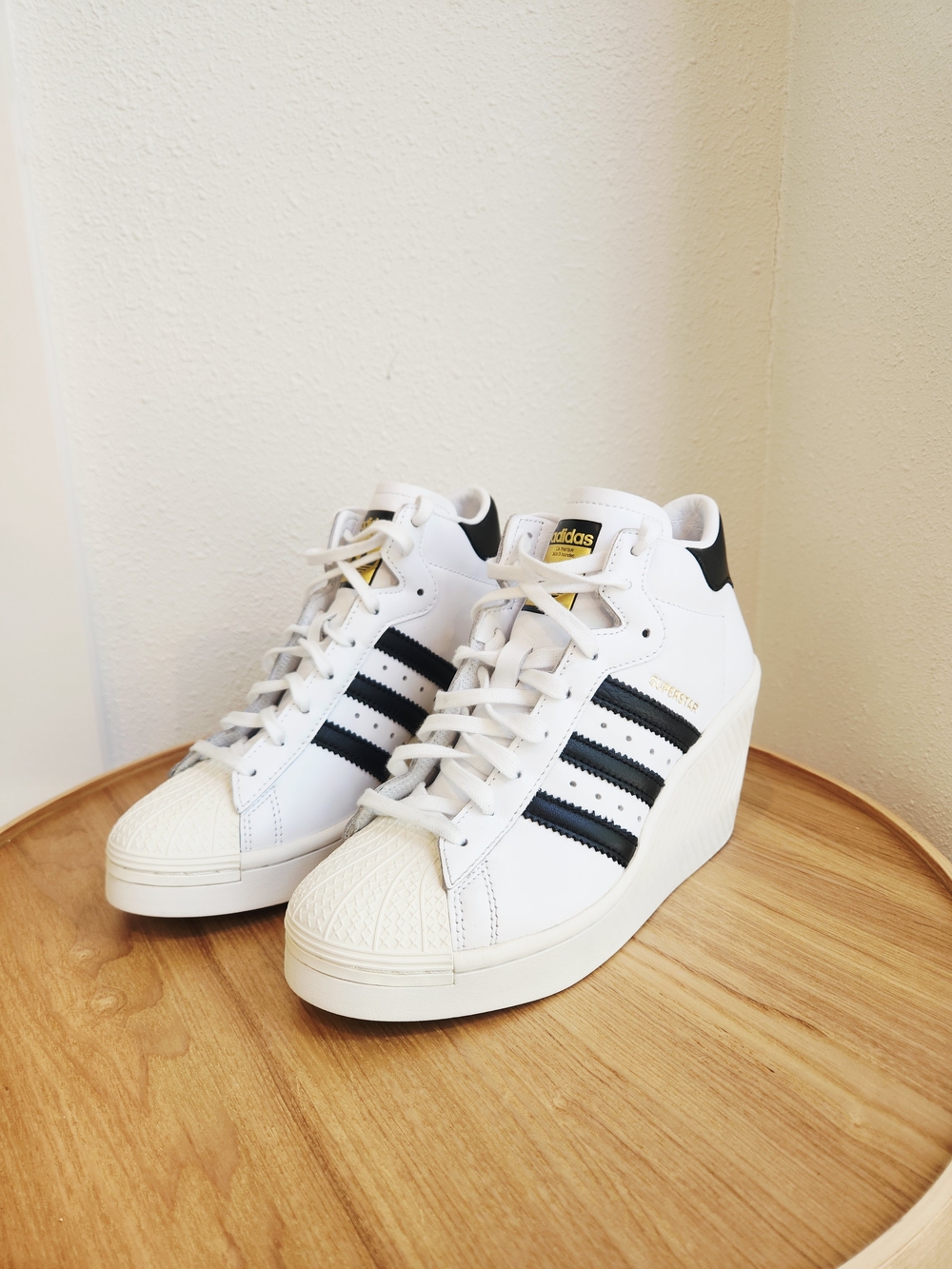 RARE Size 6 adidas Superstar Ellure Shoe Sneaker FW0102 Wedge Heel 2.25" NWOT - Picture 8 of 13